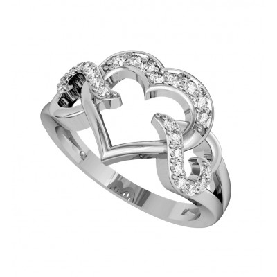 Endearing Diamond Heart Ring 
